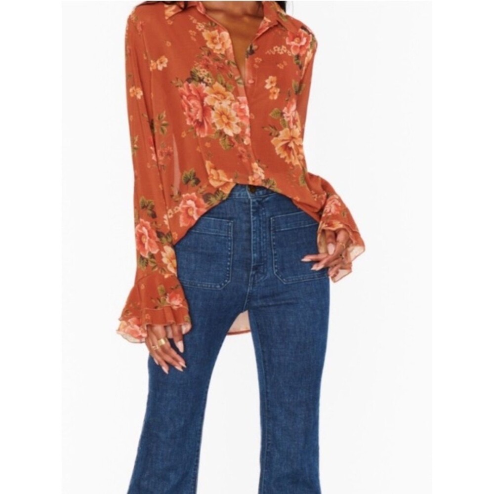 SHOW ME YOUR MUMU Carmela Top in the Garden Harvest pattern - Picture 2 of 7